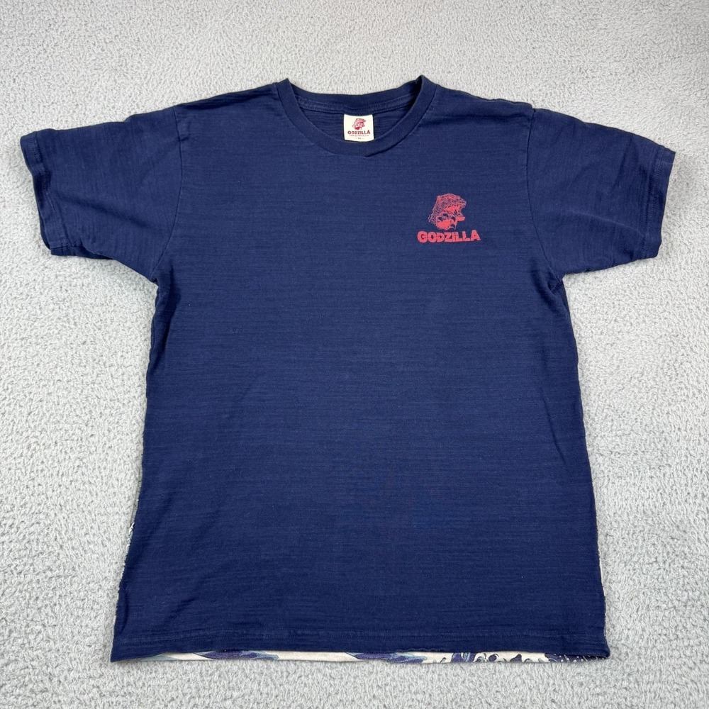 Godzilla Toho T Shirt Medium Limited‎ Edition Blue Japanese Woodblock Hokusai